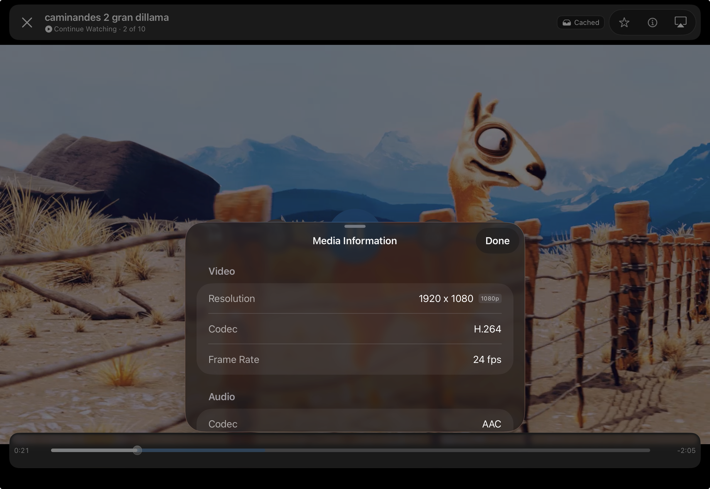 Media Info screenshot